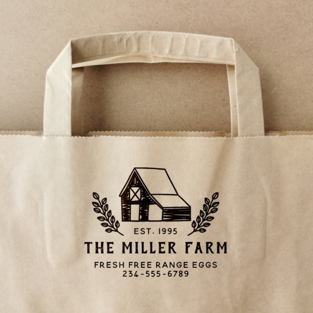 Family Farm Rustic Chicken Coop Egg Pappe Permastempel (Von Creator hochgeladen)