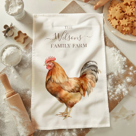 Family Farm Rustic Chicken Country Farm  Geschirrtuch