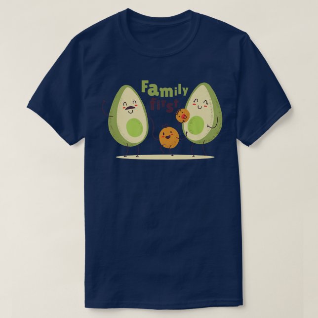 Family first Avocado T-Shirt (Design vorne)
