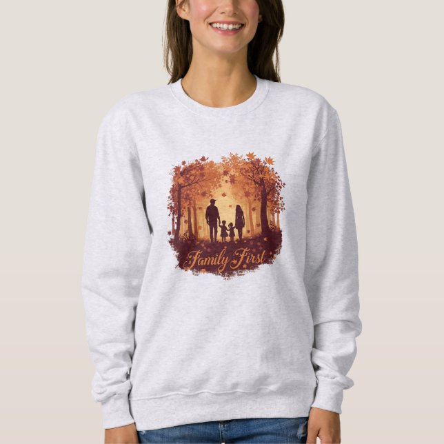 Family First – Thanksgiving Silhouette Sweatshirt (Vorderseite)