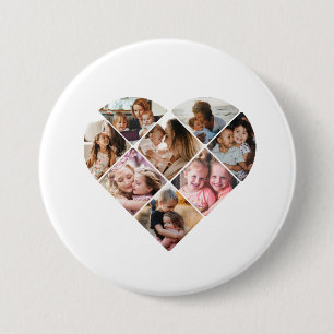 Family Foto Bestes Oma je Herz Gestalt 8 Foto Button