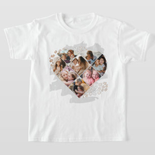 Family Foto Bestes Oma je Herz Gestalt 8 Foto T-Shirt