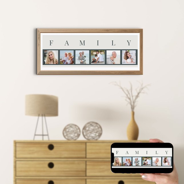 FAMILY Foto Collage 6 Bilderstreifen individuell Poster (Von Creator hochgeladen)