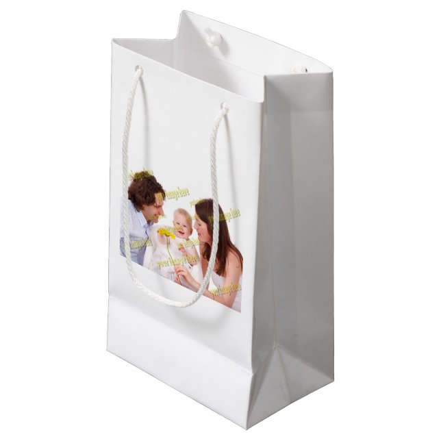 FAMILY-Foto ✨ Kleine Geschenktüte (Vorderseite Schrägansicht)