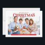 FAMILY FOTO Moderne Typografie rot Feiertagskarte<br><div class="desc">von kat massard >>> kat@simplysweetPAPERIE.com << Send und extra besondere Nachricht mit Stil und Pizzazz in diesem Jahr... Personalisiert mit Ihren Details & Fotos werden sich meine modernen Urlaubsprodukte von den Grußfreuden abheben, die Ihre Freunde und Familie in dieser Saison erhalten werden, und ein besonderes Memento machen, das lange nach...</div>