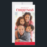 FAMILY FOTO Moderne Typografie rot Feiertagskarte<br><div class="desc">von kat massard >>> kat@simplysweetPAPERIE.com << Send und extra besondere Nachricht mit Stil und Pizzazz in diesem Jahr... Personalisiert mit Ihren Details & Fotos werden sich meine modernen Urlaubsprodukte von den Grußfreuden abheben, die Ihre Freunde und Familie in dieser Saison erhalten werden, und ein besonderes Memento machen, das lange nach...</div>