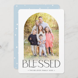 FAMILY FOTO Moderner Minimalbogen BLESSED Blassbla Ankündigung