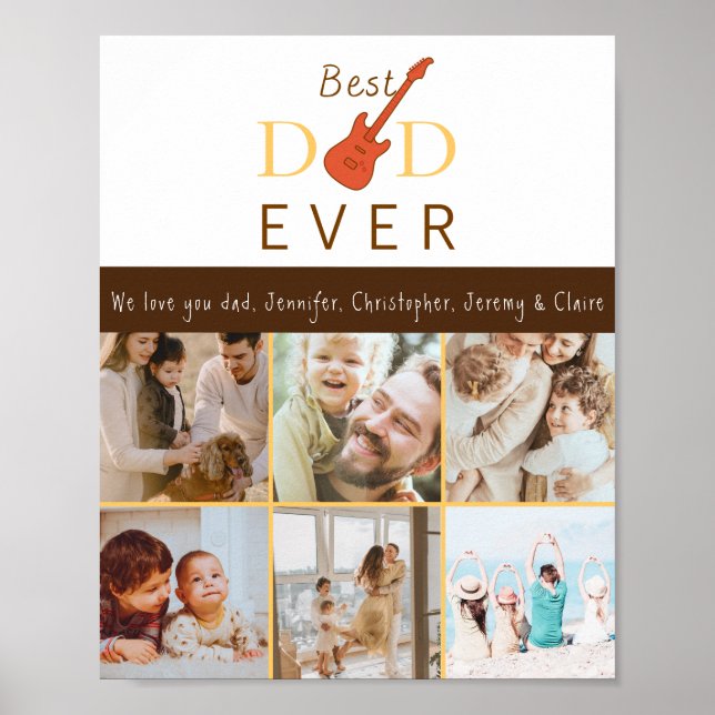 Family Foto Niedlich Bester Vater je Script Vathag Poster (Vorne)