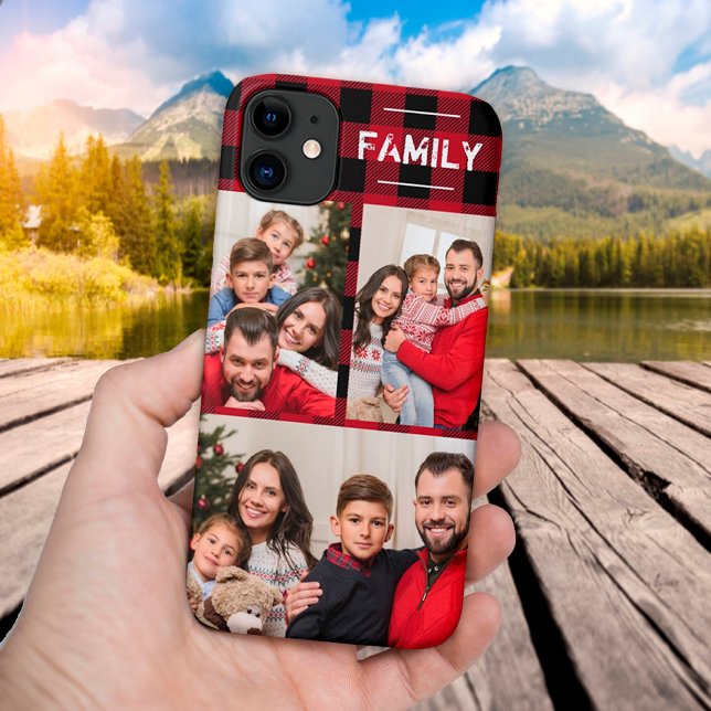 Family Foto Rustic Red Buffalo Kariert Case-Mate iPhone Hülle (Von Creator hochgeladen)