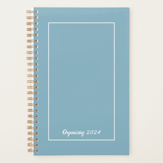 Family Foto Soft Blue Personalisiert 2024 Planer (Vorderseite)