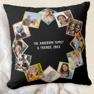 Family Friends Custom Collage Gallery Multi-Foto Kissen