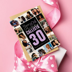 Family Friends Photo Collage Frame Happy Birthday Karte