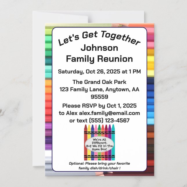 Family Fun Reunion Magnetic Card Magneteinladung (Vorderseite)