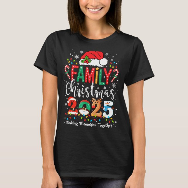 Family Funny Christmas Matching 2025 Santa Tee Paj (Vorderseite)