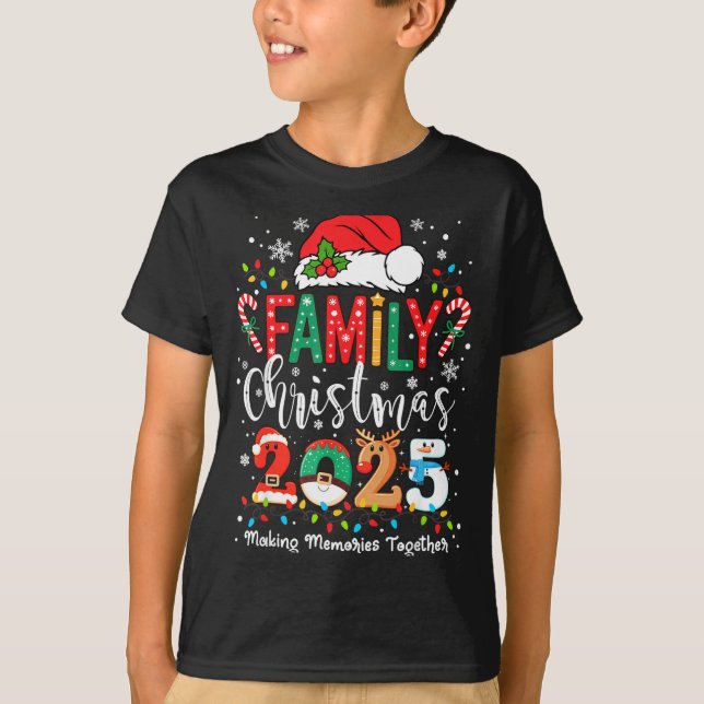 Family Funny Christmas Matching 2025 Santa Tee Paj (Vorderseite)