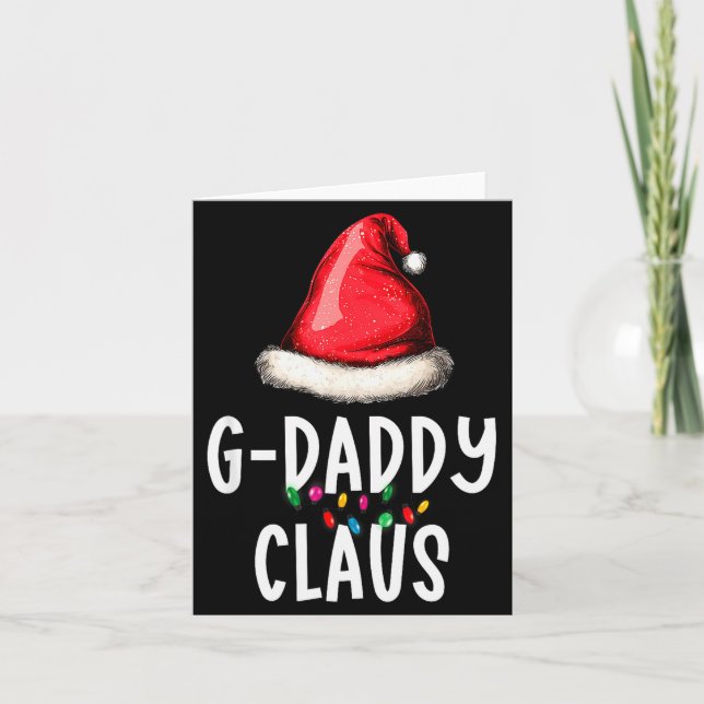 Family G-daddy Claus Christmas Santas Pajama Match Karte (Vorderseite)