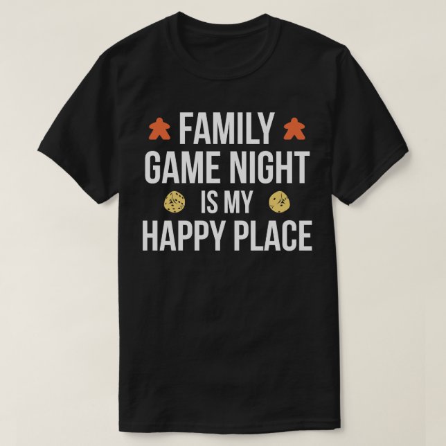Family Game Night ist mein Happy Place Funny Board T-Shirt (Design vorne)
