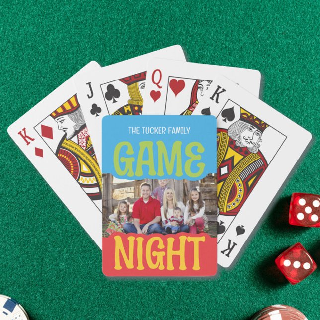 Family Game Night Photo Cute & Colorful Spielkarten (Von Creator hochgeladen)
