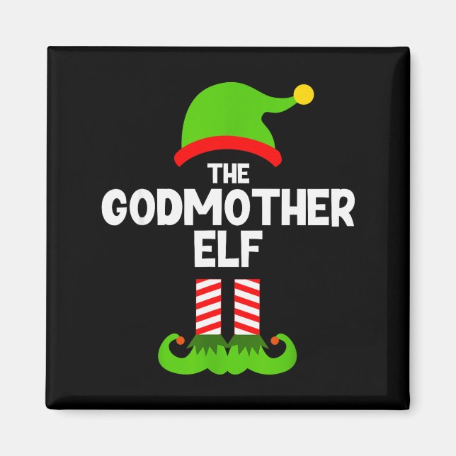 Family Godmother Elf Christmas Matching Pajama Fun Magnet (Vorne)