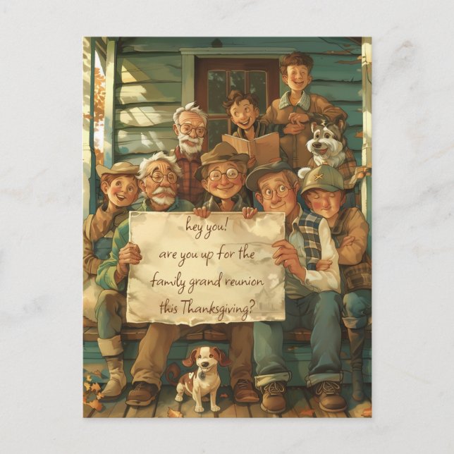 Family Grand Wiedersehen Postkarte (Vorderseite)