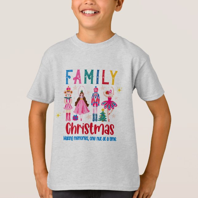 Family Group Funny Christmas , Nutcracker Ballet T-Shirt (Vorderseite)