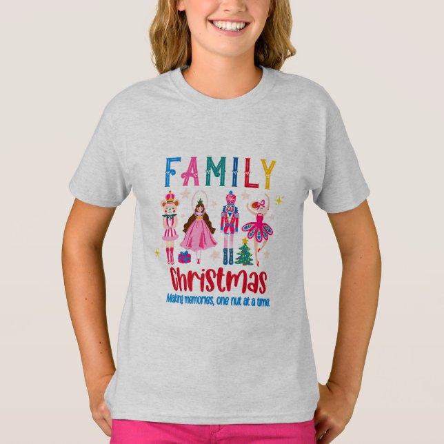 Family Group Funny Christmas , Nutcracker Ballet T-Shirt (Vorderseite)