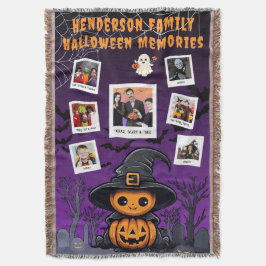 Family Halloween Memories Collage – Kid Witch Decke