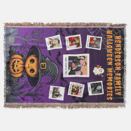 Family Halloween Memories Collage – Kid Witch Decke