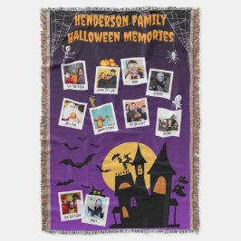 Family Halloween Memories Photo Collage Decke