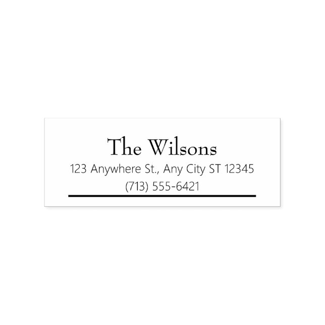 Family Home Address Stamp Gummistempel (Prägung)