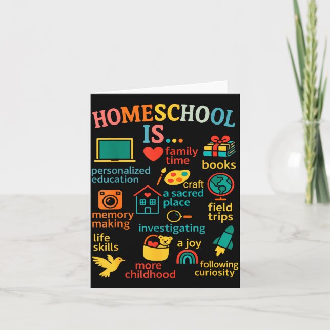 Family Homeschooling New Homeschooler Dad Mom Home Karte (Vorderseite)