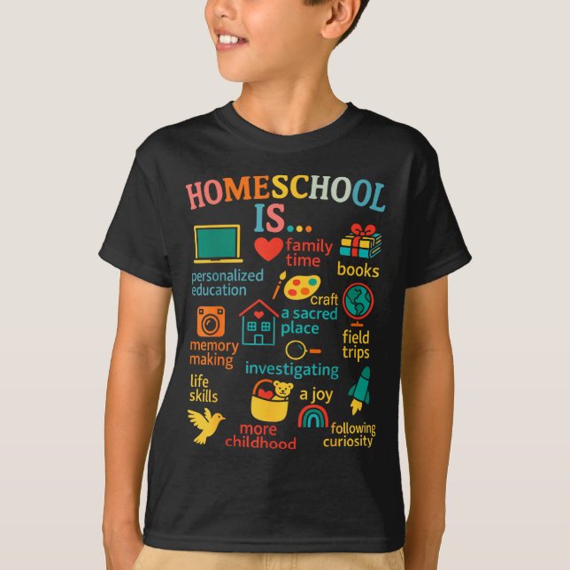 Family Homeschooling New Homeschooler Dad Mom Home T-Shirt (Vorderseite)