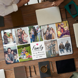Family is Everything Script Custom Photo Collage Schreibtischunterlage