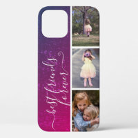 Family Kids Foto Collage Template Pink Ombre Niedl