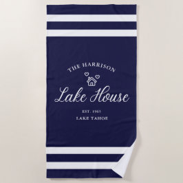 Family Lake House Coastal Custom Decor Strandtuch