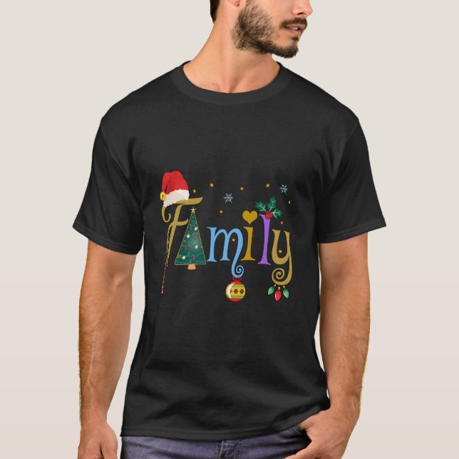 Family Letters Style Love My Family T-Shirt (Vorderseite)