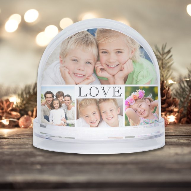 Family Love Photo Collage Schneekugeln (Von Creator hochgeladen)
