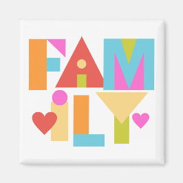 FAMILY Magnet - Farbblockbuchstaben - BG Farbe