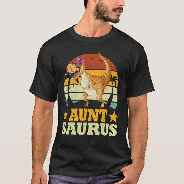 Family Matching  Auntsaurus Dinosaur Aunt Saurus T-Shirt (Vorderseite)