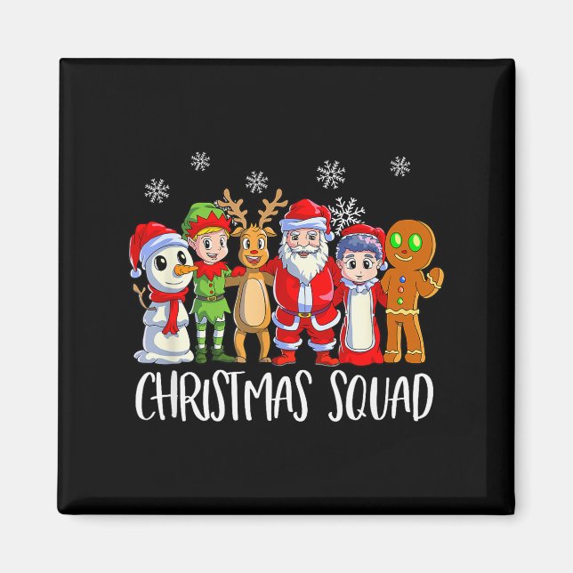 Family Matching Christmas Squad Santa Reindeer Elf Magnet (Vorne)