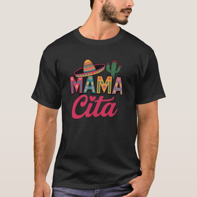 Family Matching Mama Cita Sombrero Mexican Party  T-Shirt (Vorderseite)