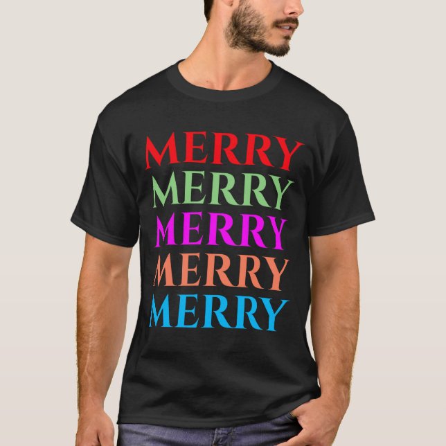 Family Matching Merry Christmas Outfits T Shirt  (Vorderseite)