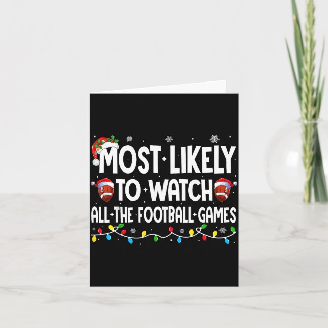 Family Matching Most Likely To Watch All The Footb Karte (Vorderseite)