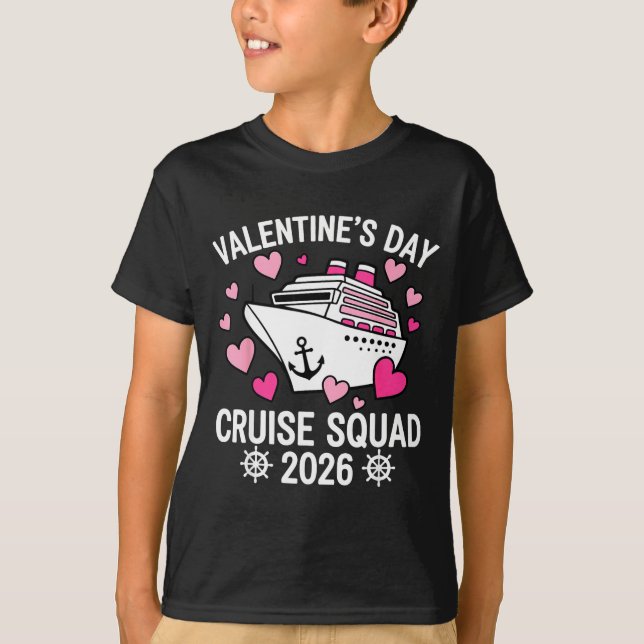 Family Matching Valentines Day Cruise 2026 Husband T-Shirt (Vorderseite)
