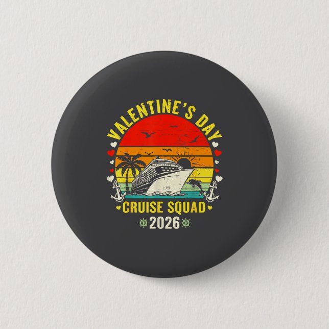 Family Matching Valentines Day For Couples Cruise  Button (Vorderseite)