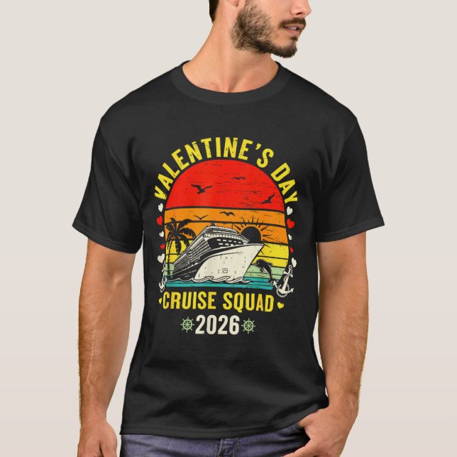 Family Matching Valentines Day For Couples Cruise  T-Shirt (Vorderseite)