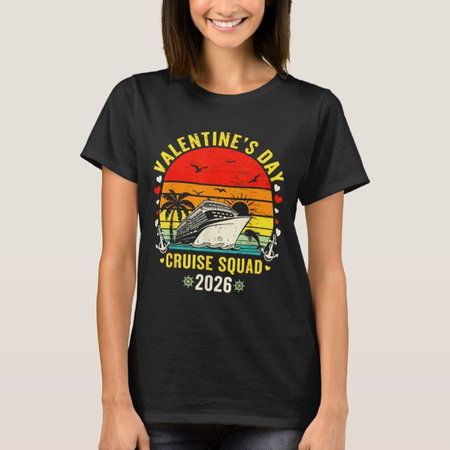Family Matching Valentines Day For Couples Cruise  T-Shirt (Vorderseite)