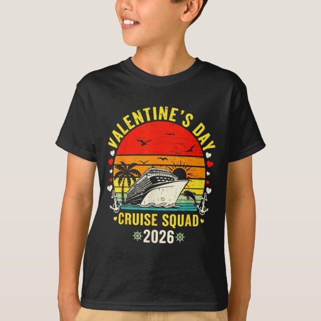 Family Matching Valentines Day For Couples Cruise  T-Shirt (Vorderseite)