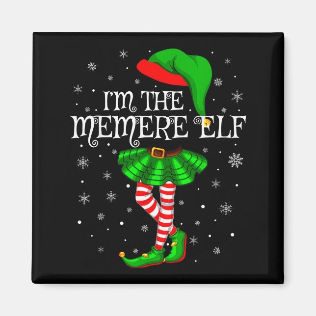 Family Matching Women Girls I'm The Memere Elf Chr Magnet (Vorne)