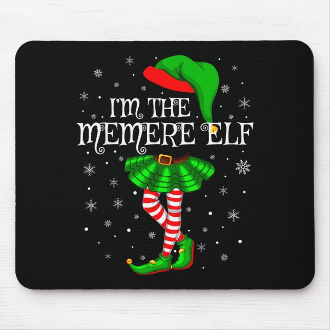 Family Matching Women Girls I'm The Memere Elf Chr Mousepad (Vorne)